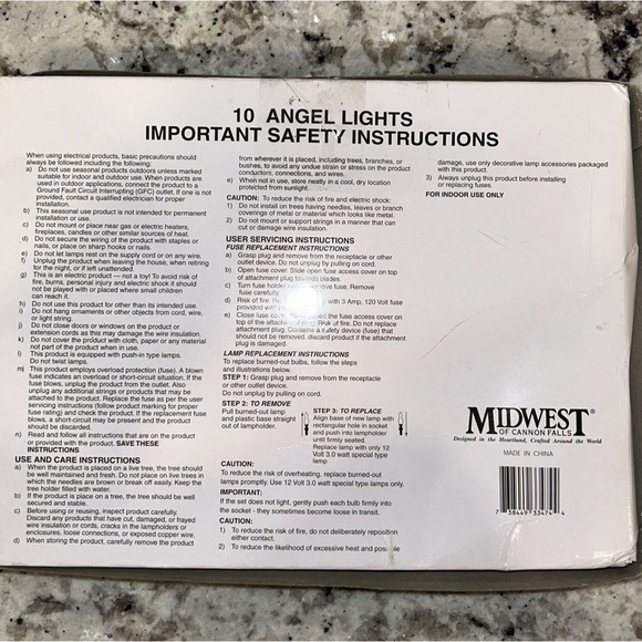 Reflections Midwest Box Of 10 Angel String Lights New In Box Retro Vintage Style - Picture 5 of 5